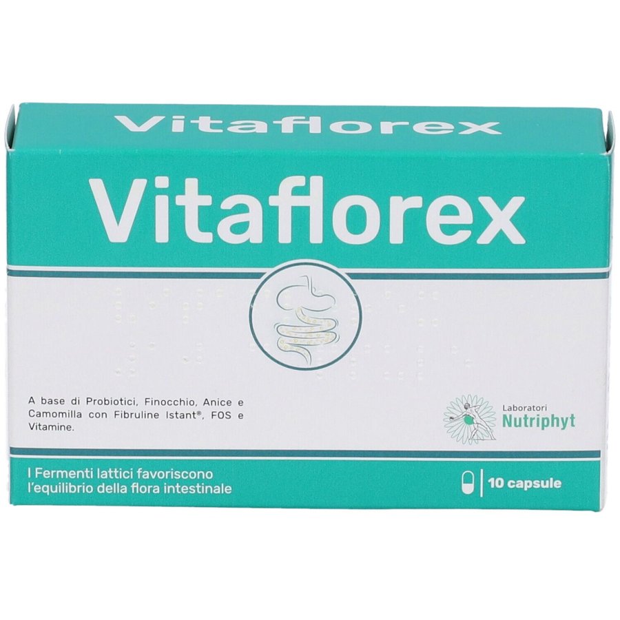 Vitaflorex Integratore Fermenti Lattici e Digestione, 10 Capsule