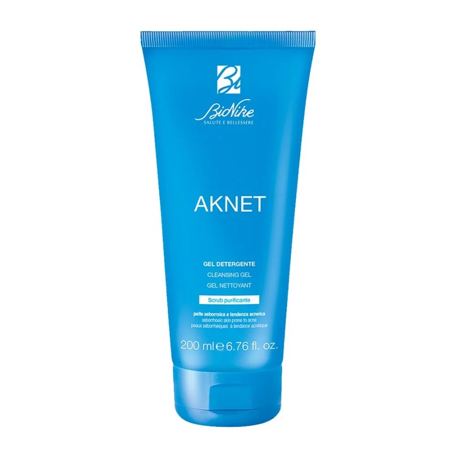 Bionike Aknet Gel Detergente Purificante Effetto Scrub, 200ml 