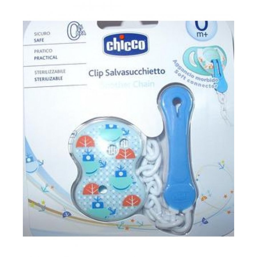CHICCO Clip SalvaSucchietto Blu 0m+