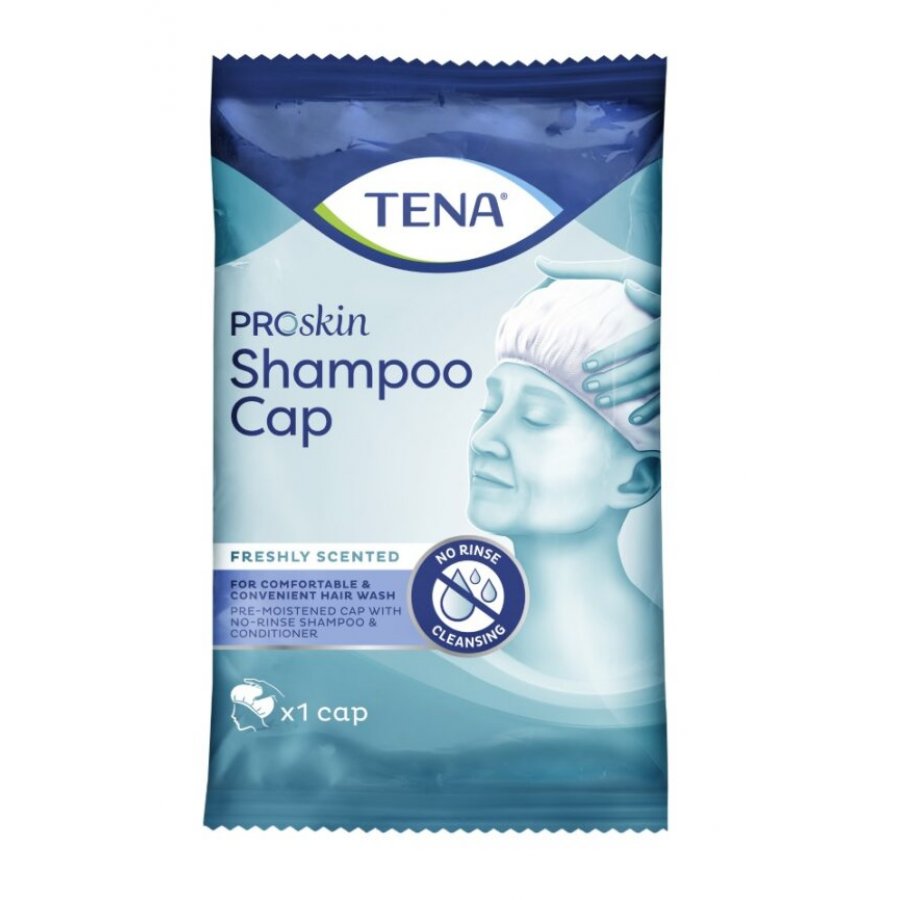 Tena Shampoo Cuffia Pre-Umidificata 1 Pezzo - L'Idratazione Perfetta Senza Risciacquo