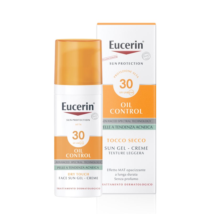 Eucerin Sun Protection - Gel Crema Solare SPF30 Pelle Tendenza Acneica, 50ml