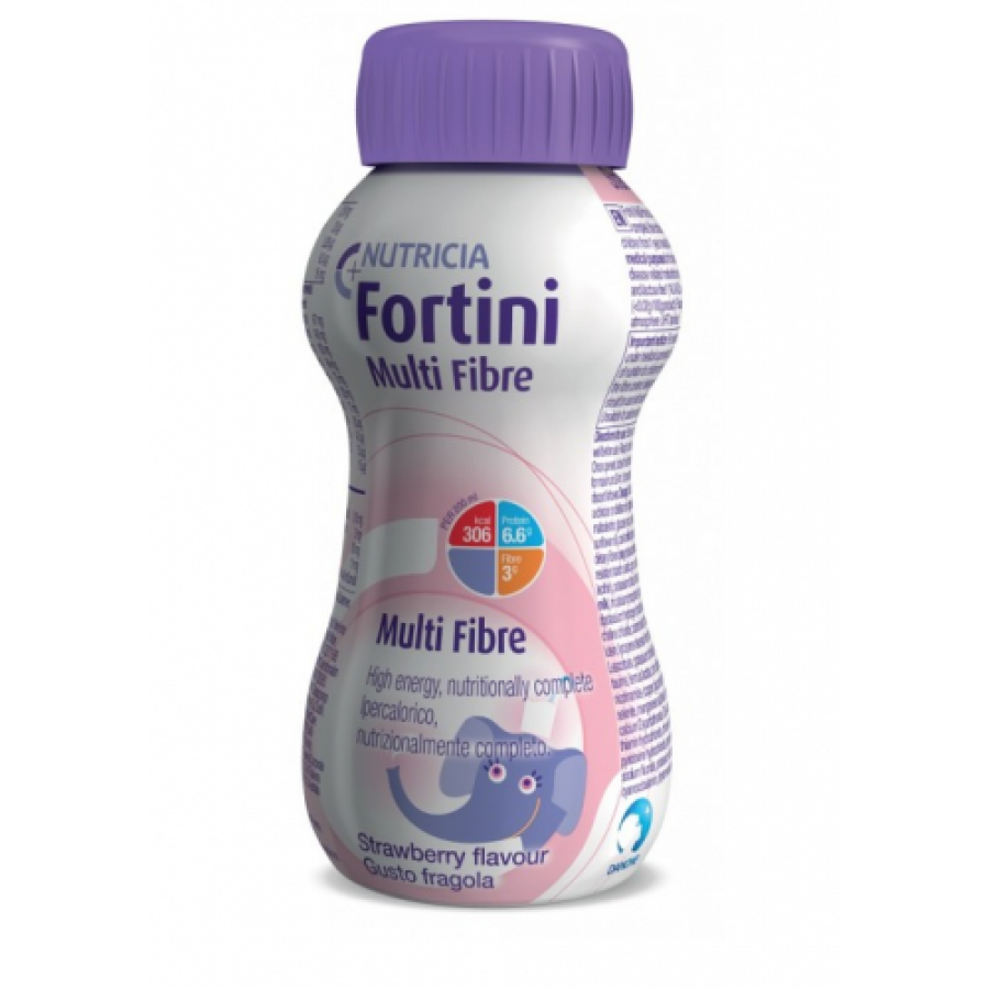 Fortini Multi Fibre Gusto Fragola 200 ml - Integratore Dietetico per Bambini