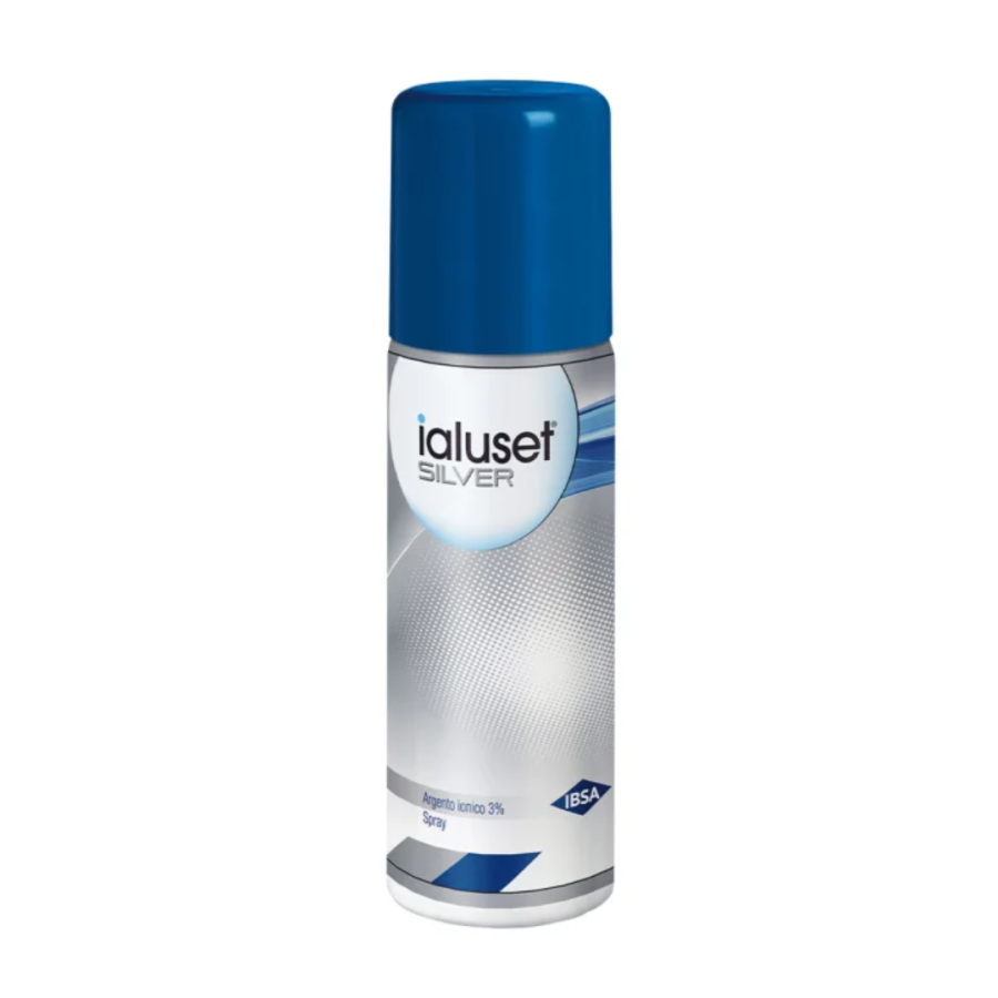 Ialuset Silver Medicazione Polvere Spray 125 ml – Trattamento Ferite, Ustioni e Lesioni Cutanee con Argento Ionico