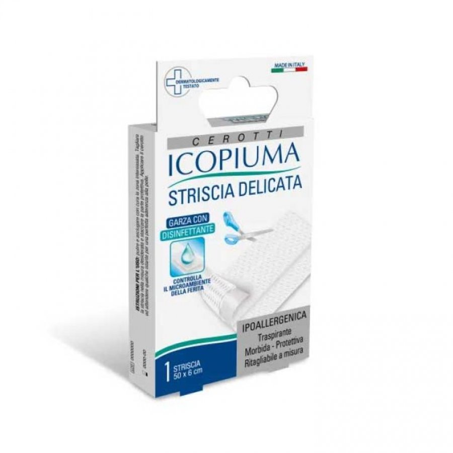 Icopiuma Cerotto Striscia In TNT Ipoallergenica 100x6cm - Dispositivo Medico CE 0373