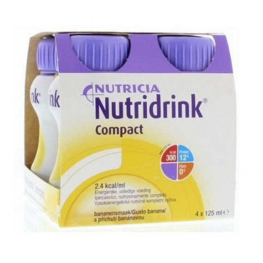 Nutridrink Compact Banana - Supplemento Nutrizionale Concentrato - 4x125ml