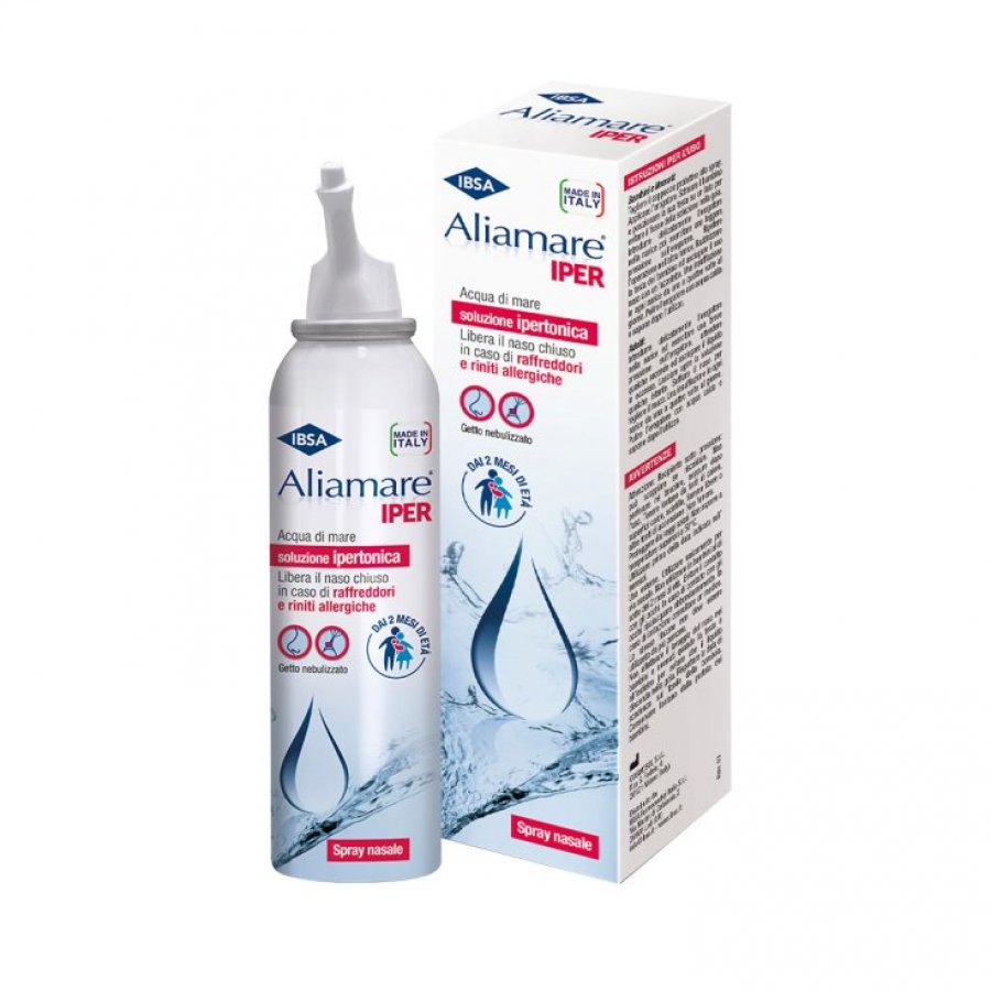 Aliamare Iper Spray Nasale - Soluzione Ipertonica 125ml - Libera il Naso Chiuso