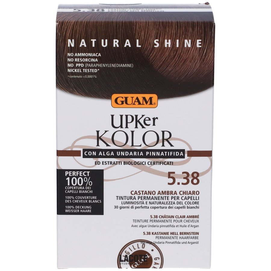 Guam, Upker Kolor Tinta Capelli Castano, Ambra Chiaro 5.38