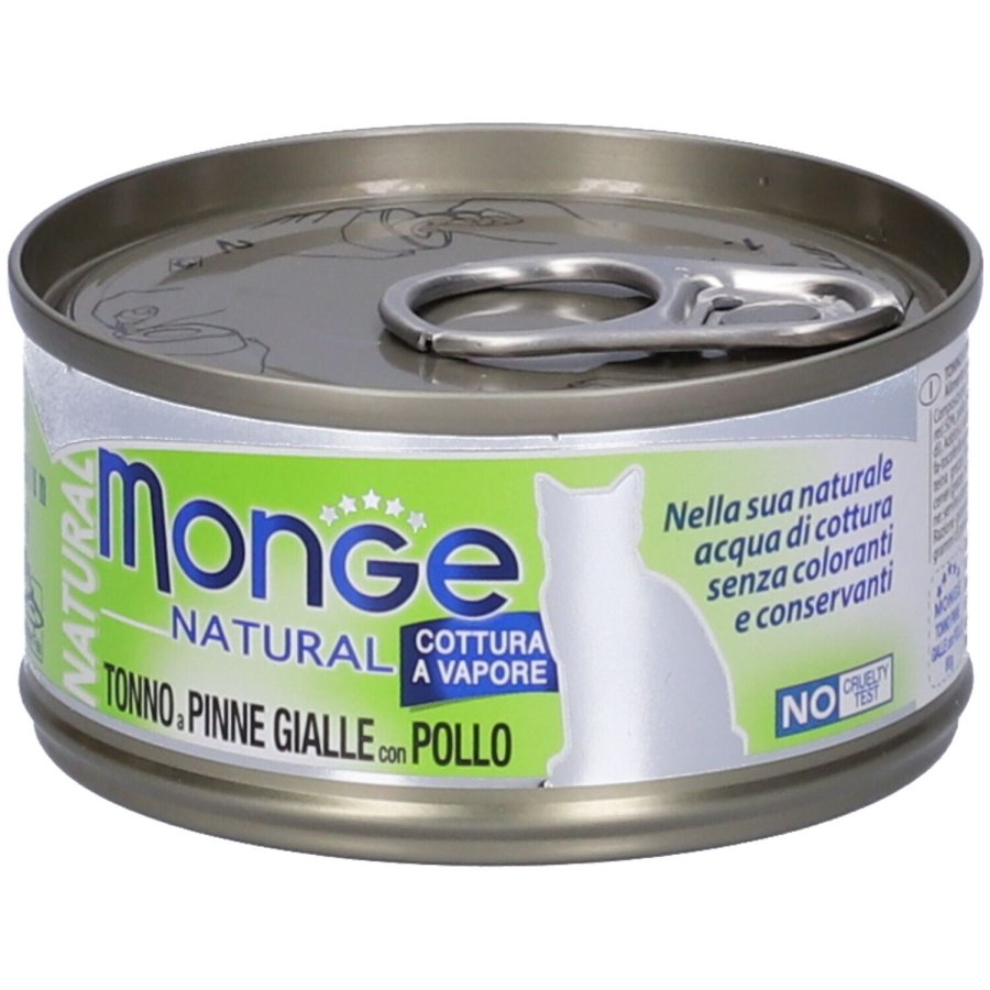 Monge Natural Tonno a Pinne Gialle con Pollo, 80 g Monge Natural Tonno a Pinne Gialle con Pollo, 80 g