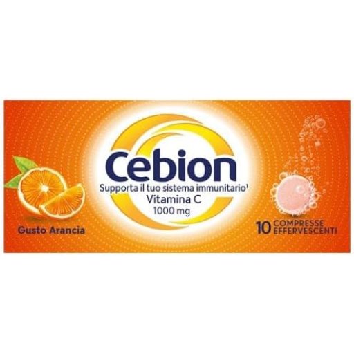 Cebion Arancia Senza Zucchero, 10 Compresse Effervescenti