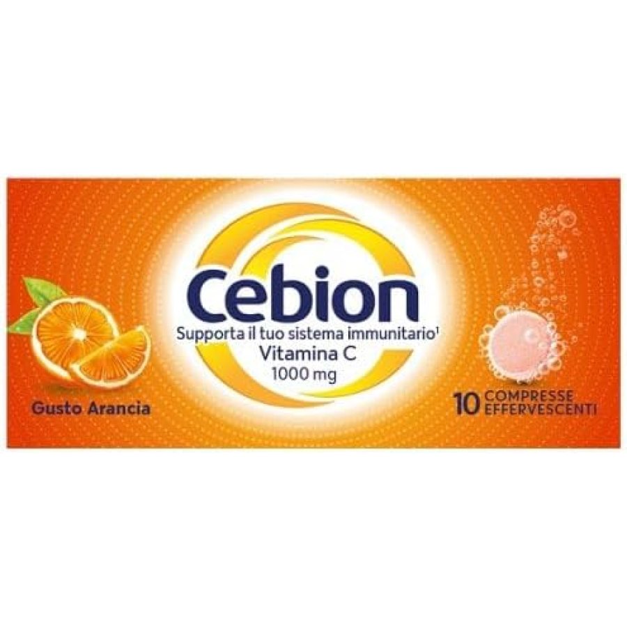 Cebion Arancia Senza Zucchero, 10 Compresse Effervescenti Cebion Arancia Senza Zucchero, 10 Compresse Effervescenti