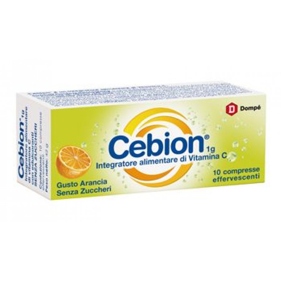 Cebion - Vitamina C Senza Zucchero 10 Compresse Effervescenti, Integratore Immunitario