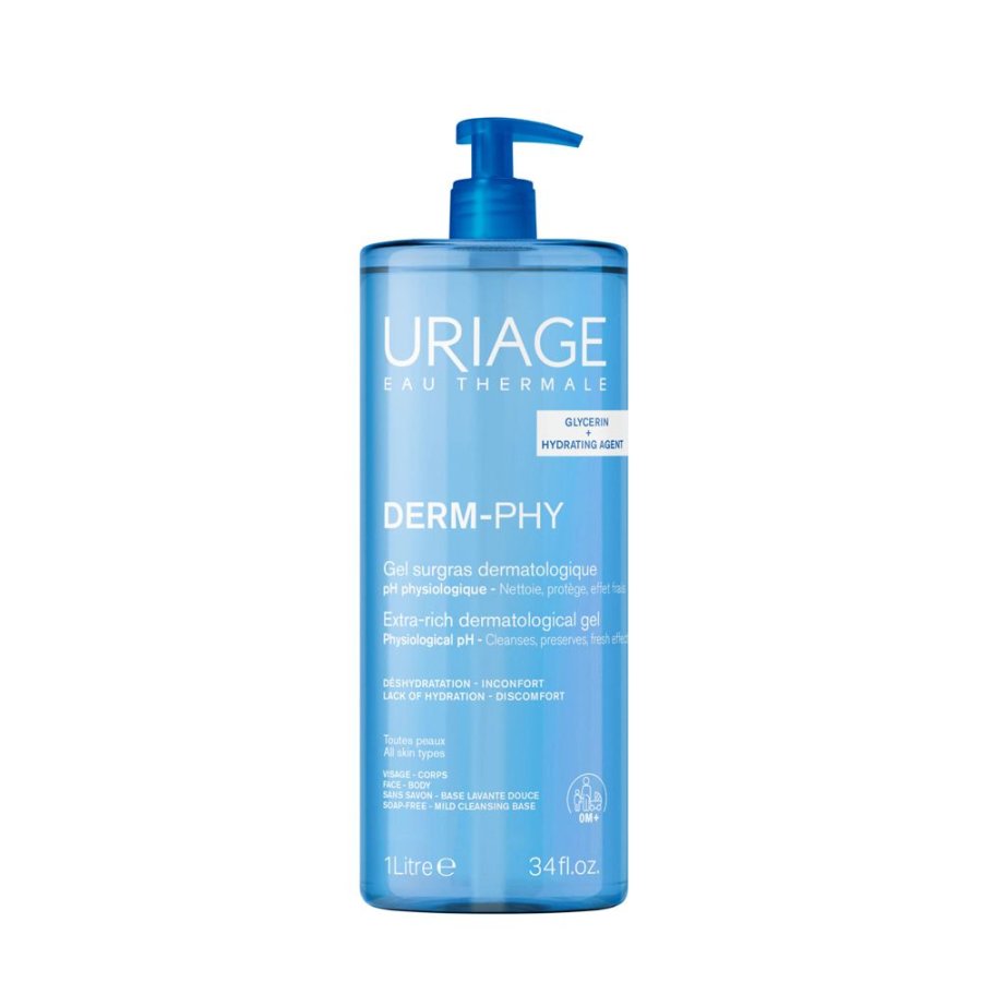 URIAGE DERM-PHY Gel Doccia Dermatologico, 1 Litro