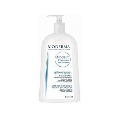 Bioderma Atoderm Intensive Gel Moussant 1 Litro - Gel Schiumogeno Ultra-Ricco per Pelle Sensibile e Molto Secca