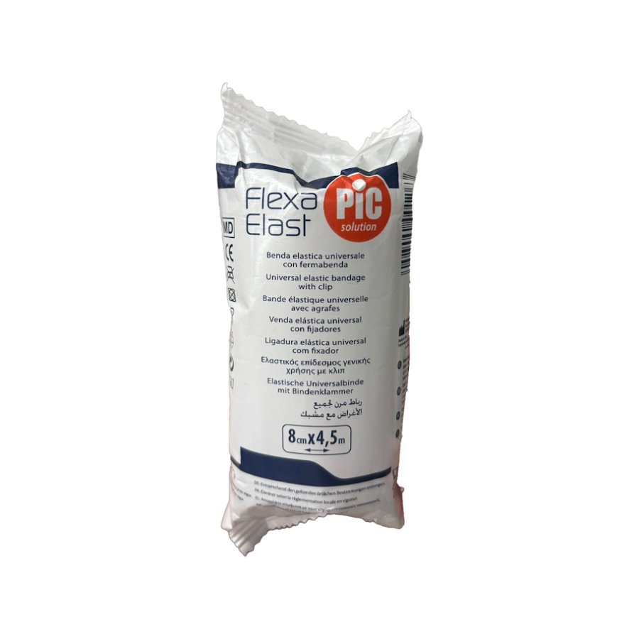 Flexa Elast Benda Elastica Universale con Fermabenda, 8 cm x 4,5