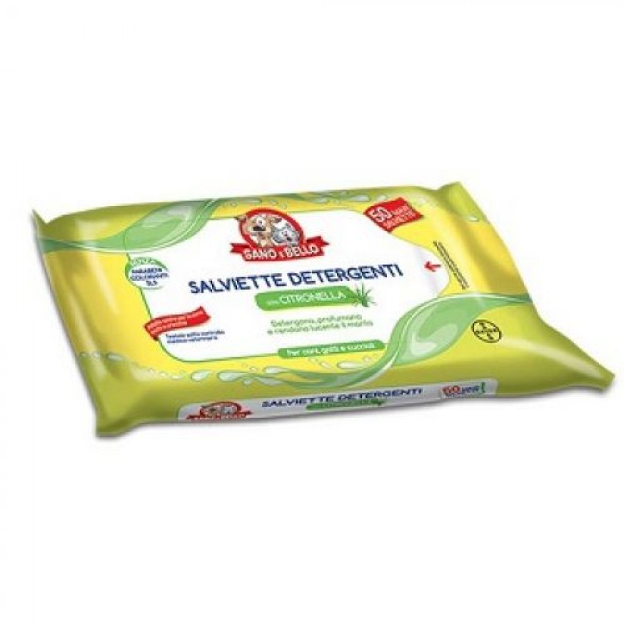 Sano e Bello Salviette Detergenti alla Citronella - Confezione da 50