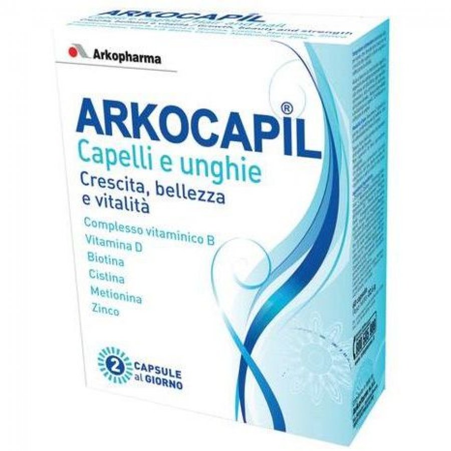 Arkocapil - Integratore per Capelli e Unghie, Confezione da 2x60 Capsule