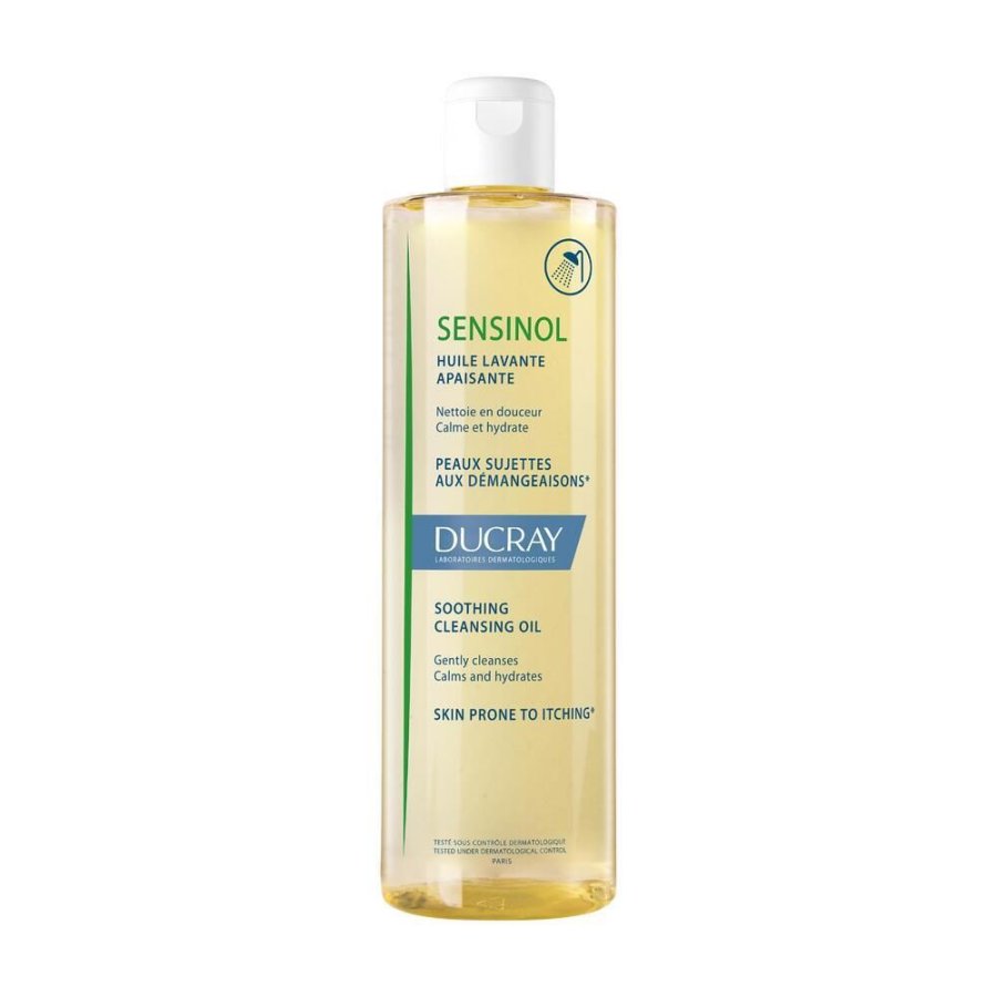Ducray, Sensinol Olio Detergente Lenitivo Corpo, 400 ml