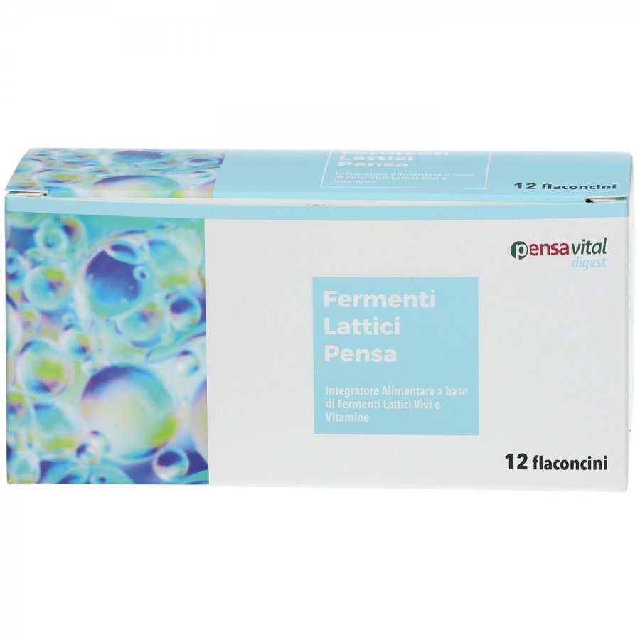 Fermenti Lattici Pensa 12 Flaconcini da 7ml - Integratore Alimentare con Vitamine e Fibre