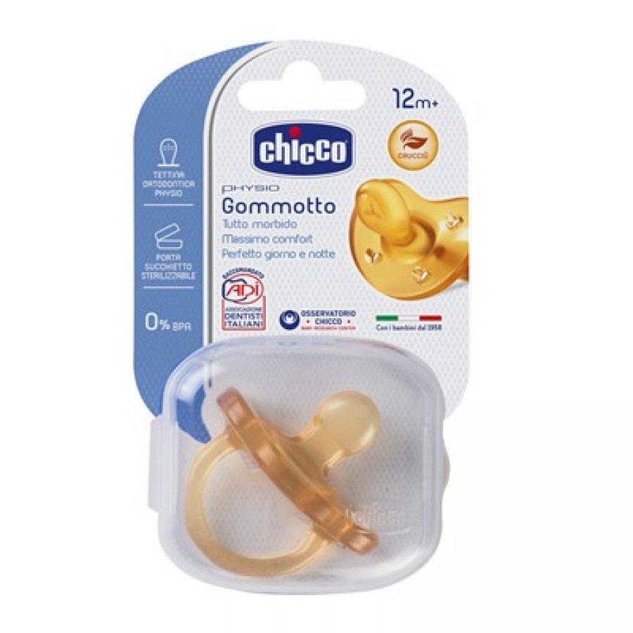 Chicco Gommotto In Caucciù 16-36 Mesi 1 Pezzo - Succhietto Extra Morbido in Lattice di Gomma Naturale