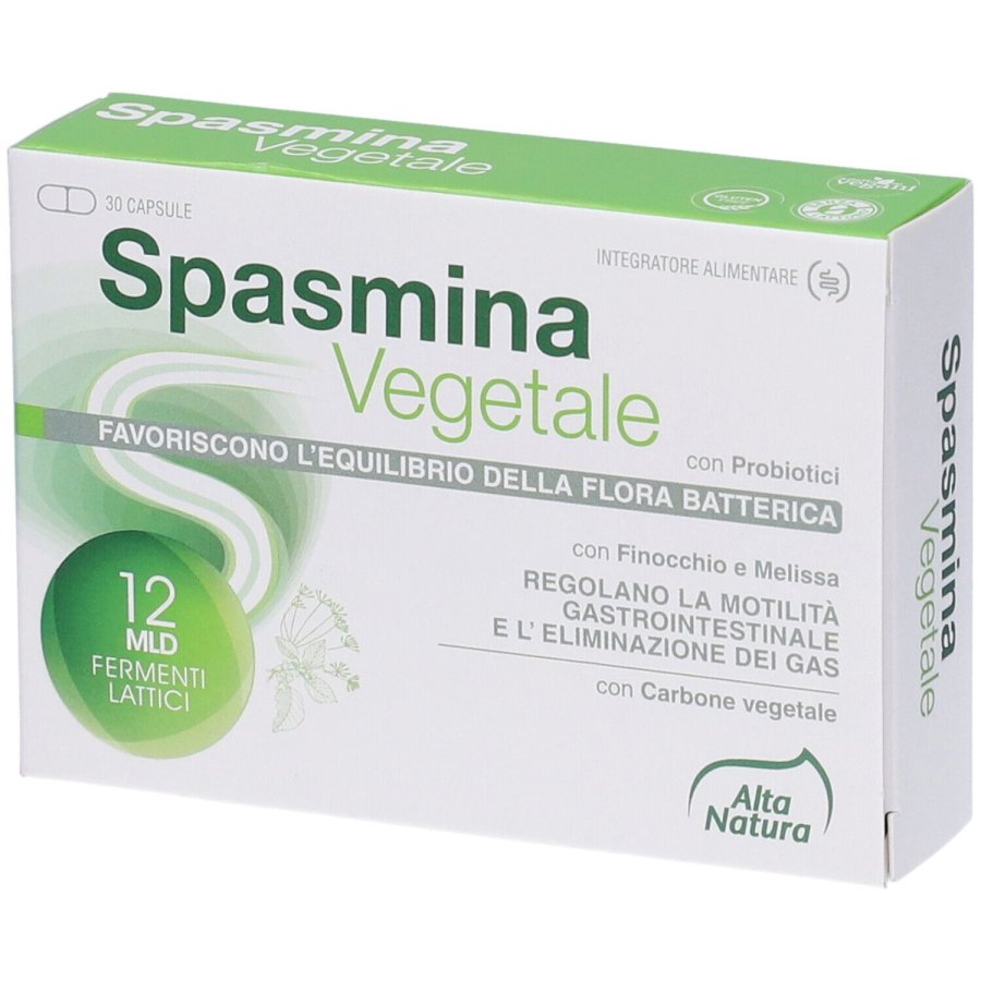 Spasmina Vegetale 30 Opercoli da 500mg - Integratore Alimentare per la Flora Batterica Intestinale