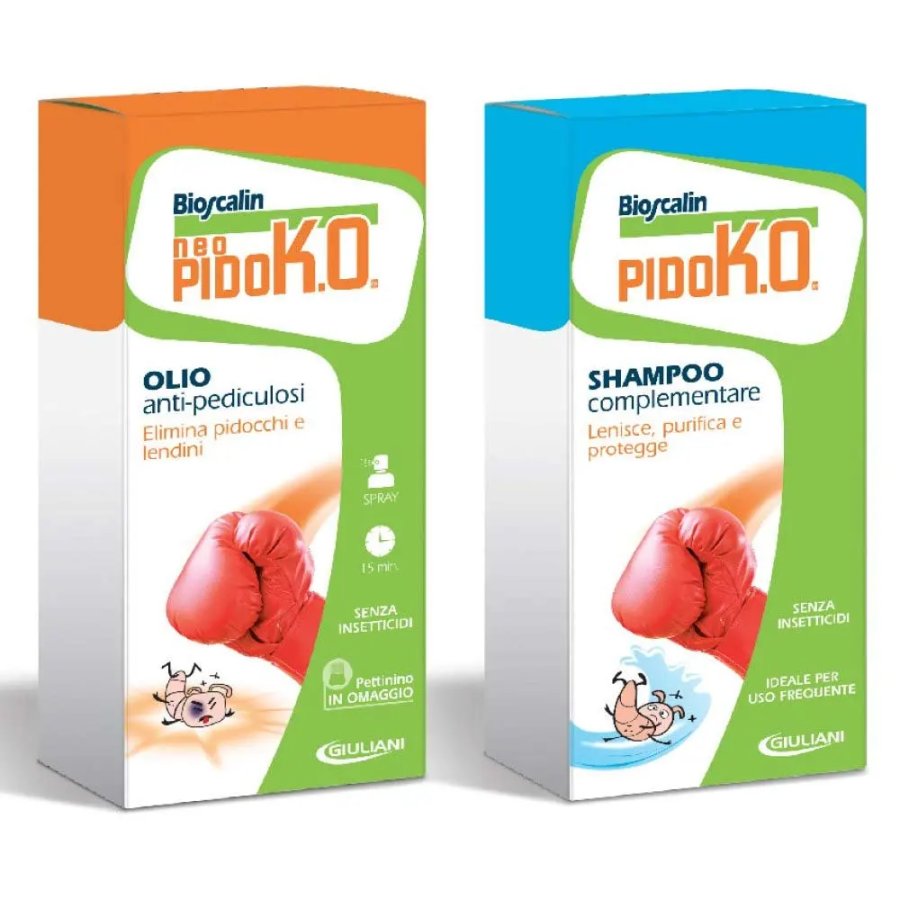 Milice PidoKO Kit Anti-Pidocchi con Olio 75 ml + Shampoo Complementare 150 ml + Pettinino
