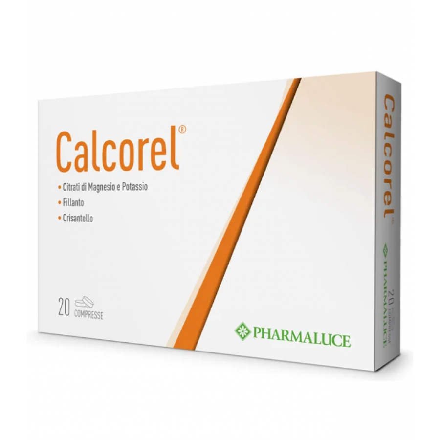 Calcorel 20 Compresse da 1000 mg - Integratore per l'Apparato Urinario a Base di Estratti Vegetali e Citrati