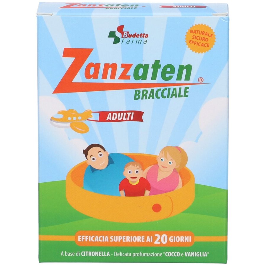 Budetta Farma, Zanzaten Bracciale Adulti, 1 Pezzo