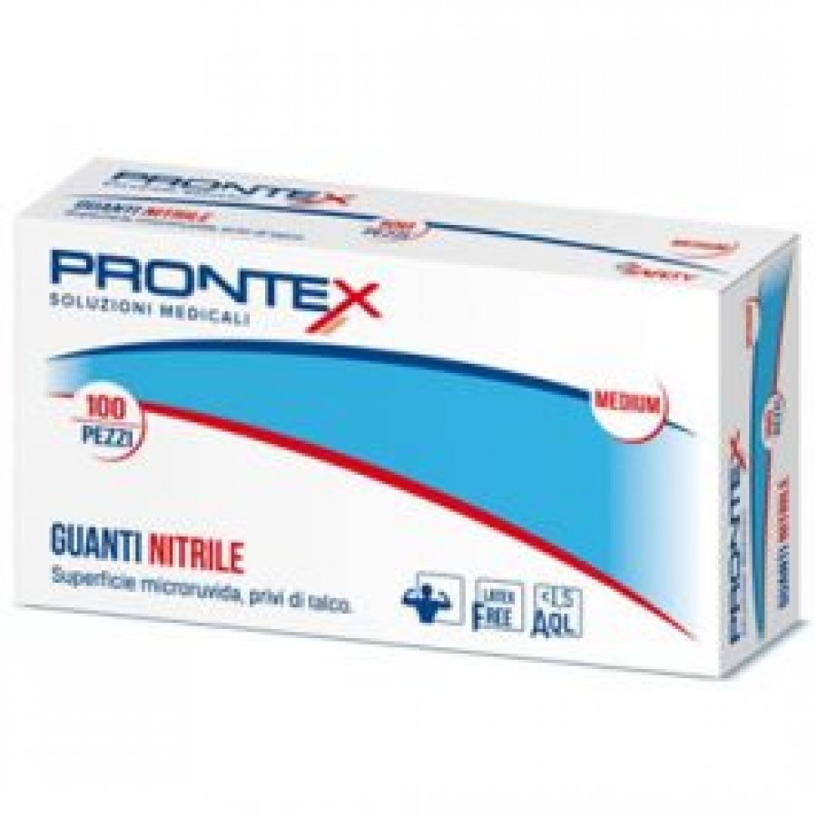 Guanto Prontex Nitrile Misura Grande 8/9 Senza Polvere 100 Pezzi - Guanti Monouso in Nitrile con Elevata Resistenza Meccanica