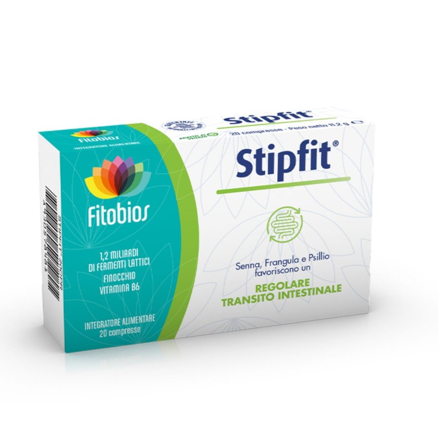 Stipfit, integratore alimentare per transito intestinale regolare, 20 compresse