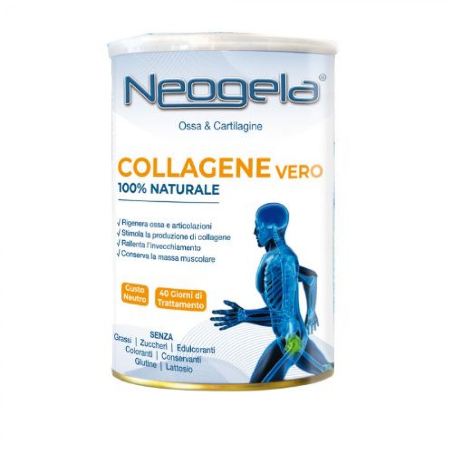 Neogela Ossa e Cartilagine Collagene Vero Polvere 400g - Integratore per la Salute delle Articolazioni