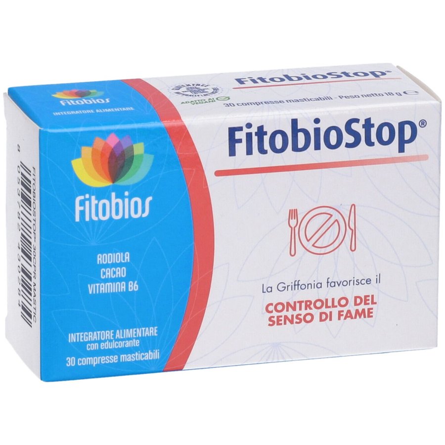 Fitobio Stop 30 Compresse - Integratore Naturale per il Controllo dell'Appetito