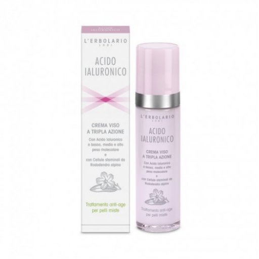 L'erbolario - Crema Viso Tripla Azione per Pelli Miste Acido Ialuronico 50 ml