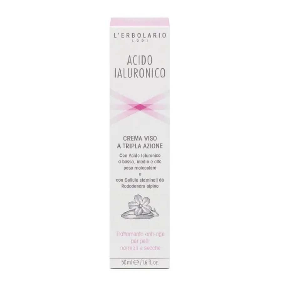 L'Erbolario, Acido Ialuronico Crema Viso A Tripla Azione, 50 ml