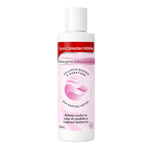 Gyno-Canesten Inthima Lenitivo, Detergente Intimo, Candida, Vaginosi, Glicina e Pepe Rosa, 200ml