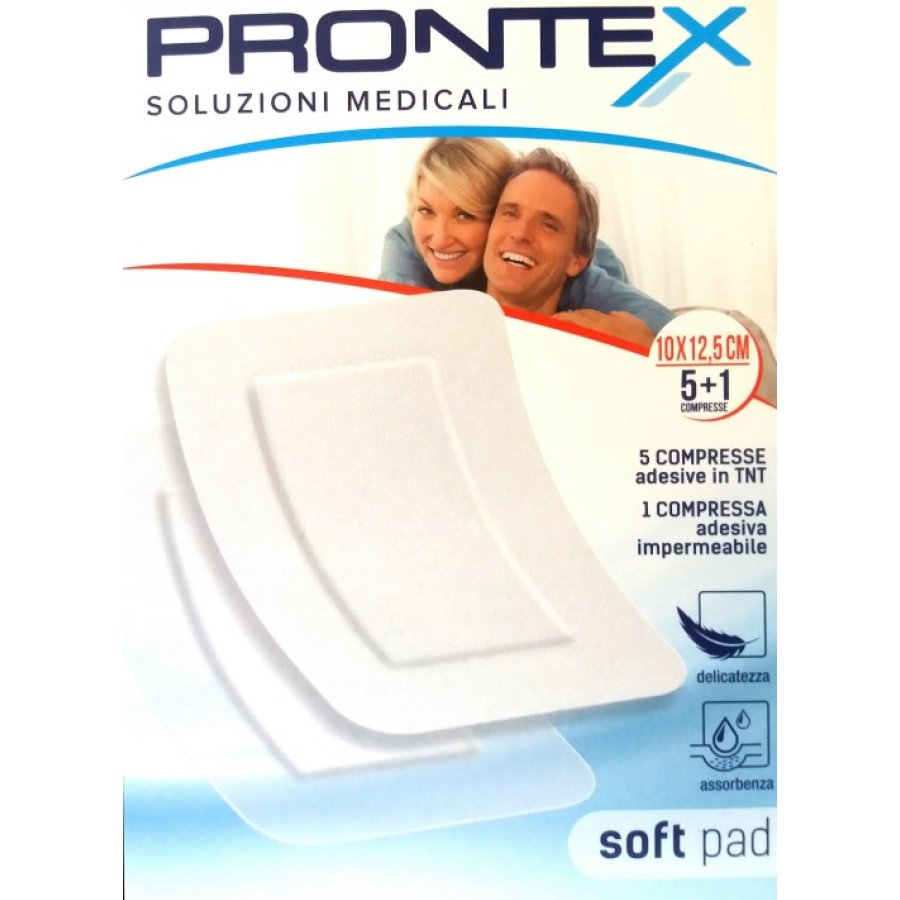 Prontex Soft Pad Compresse Adesive In Tnt 10X12.5cm 5 Pezzi + 1 Impermeabile