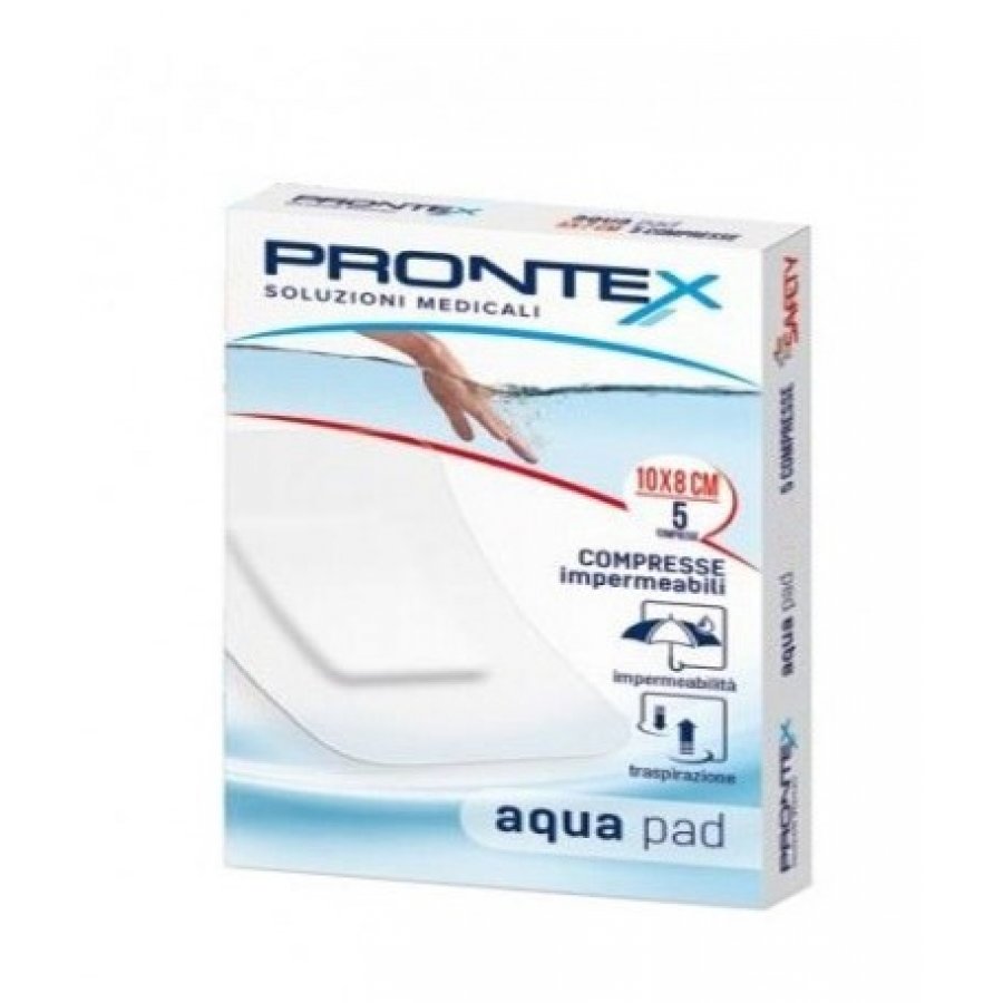Prontex Aqua Pad Medicazione Impermeabile 10x8cm 5 Pezzi