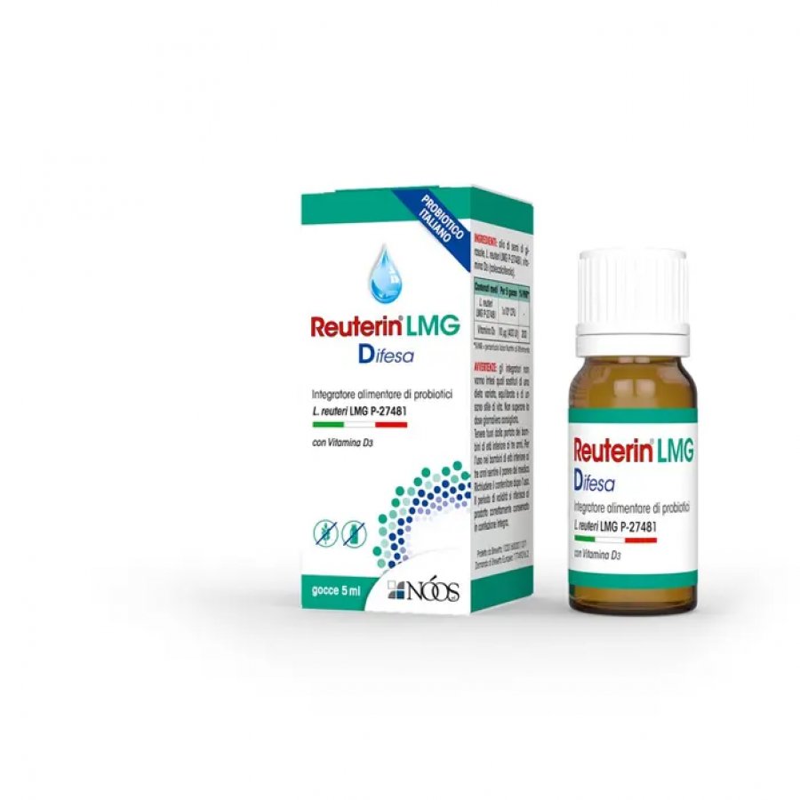 Reuterin LMG D3 Difesa Gocce 5ml - Integratore alimentare di probiotici con vitamina D3