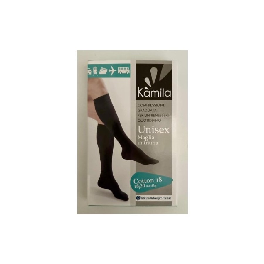 Kamila Gambaletto Cotton 18 mmHg Uomo Blu M, 1 paio