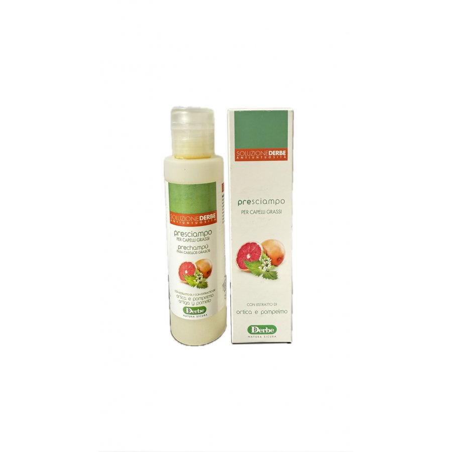 Soluzione Derbe Antiuntuosità, Preshampoo per Capelli Grassi, Ortica e Pompelmo, 125ml