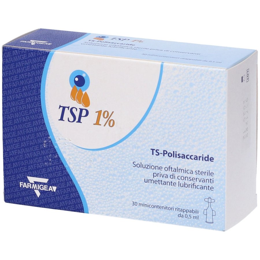 TSP 1%&nbsp;Soluzione Oftalmica Lubrificante e Protettiva, 30 Flaconcini da 0,5 ml