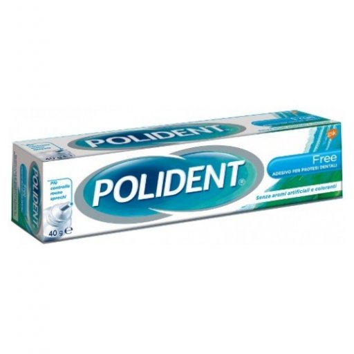 Polident Free - Adesivo per Protesi Dentaria 40g, Massima Tenuta e Comfort