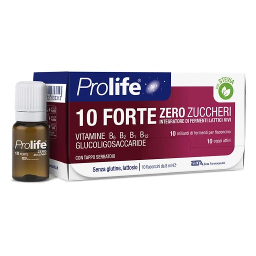 Prolife, 10 Forte Zero Zuccheri, 10 Flaconcini 