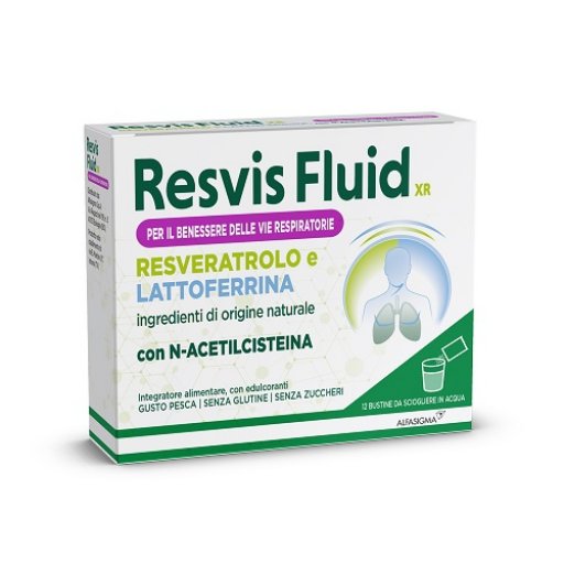 Resvis Fluid XR - Integratore Alimentare per la Salute delle Vie Respiratorie - 12 Buste da 3,65g