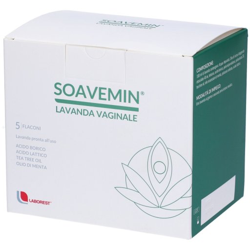 Soavemin Lavanda Vaginale 5x100ml - Ripristina Flora Vaginale e pH Intimo