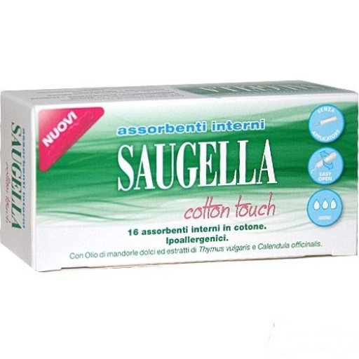 Saugella Cotton Touch Super 16 Assorbenti Interni - Protezione Affidabile per l'Igiene Intima Femminile