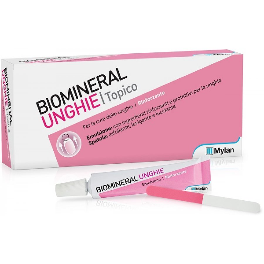 Biomineral Unghie Topico Emulsione Rinforzante 20ml - Trattamento per Unghie Deboli e Fragili