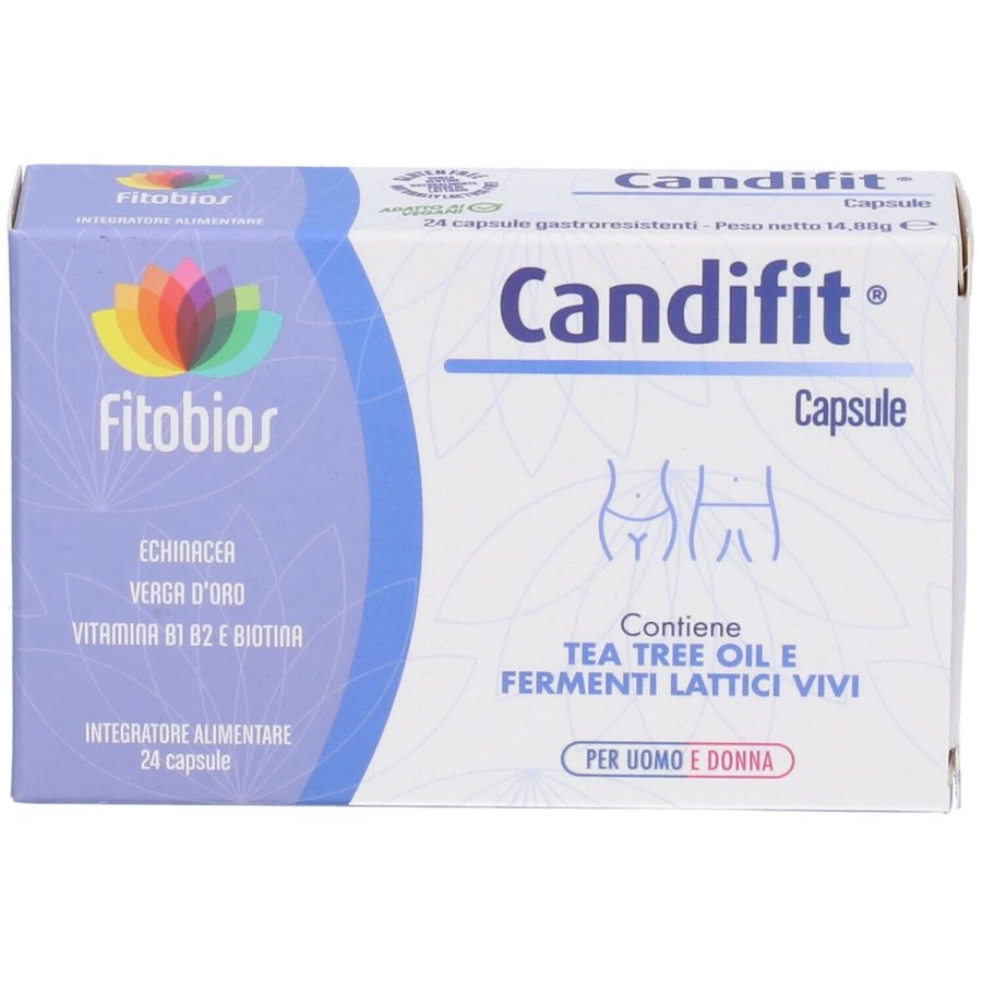 Fitobios Candifit Capsule Integratore Alimentare, 24 capsule