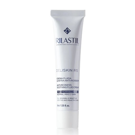 Rilastil - Deliskin RS Crema Fluida Lenitiva Anti-Rossori 40ml - Trattamento Specialistico per Pelli Sensibili