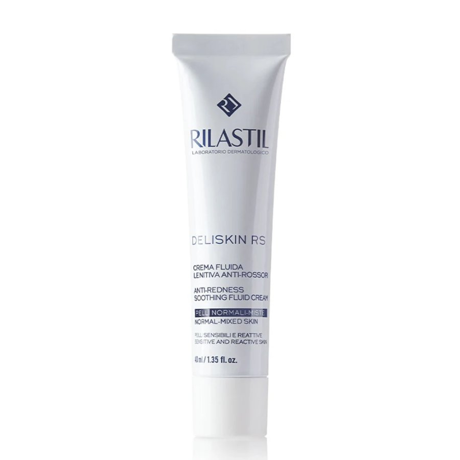 Rilastil - Deliskin RS Crema Fluida Lenitiva Anti-Rossori 40ml - Trattamento Specialistico per Pelli Sensibili