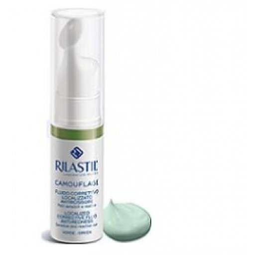 Rilastil - Camouflage Correttore Fluido Verde 5ml - Correttore fluido lenitivo